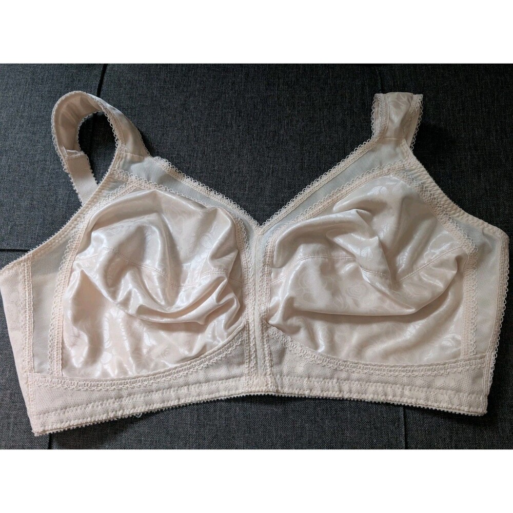 Playtex 18 hour 42DD shoulder comfort wireless bra Style 4693 nude/beige